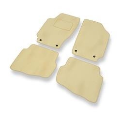 Alfombrillas de velour para Skoda Fabia I (1999-2007) - alfombras para coche - beige - DGS Autodywan