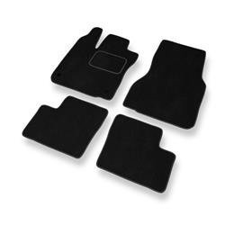 Alfombrillas de velour para Smart ForTwo III (2014-....) - alfombras para coche - negro - DGS Autodywan