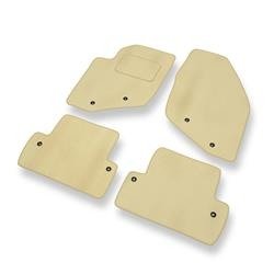 Alfombrillas de velour para Volvo S60 I (2000-2009) - alfombras para coche - beige - DGS Autodywan