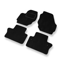 Alfombrillas de velour para Volvo S60 II (2010-2018) - alfombras para coche - negro - DGS Autodywan