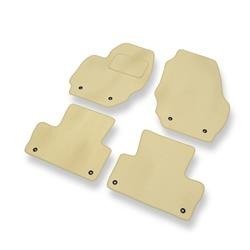 Alfombrillas de velour para Volvo XC60 I (2008-2017) - alfombras para coche - beige - DGS Autodywan