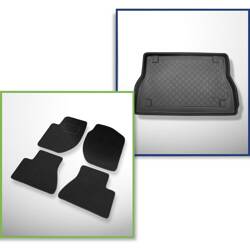 Conjunto: alfombrillas de fieltro + alfombrilla para maletero para Land Rover Freelander I (1998-2006) 3 porte - Guardliner