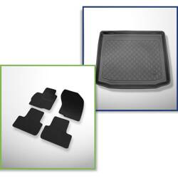 Conjunto: alfombrillas de fieltro + alfombrilla para maletero para Mitsubishi ASX (05.2010-2021) 5 porte - Guardliner