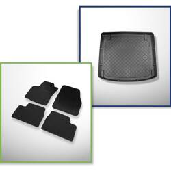 Conjunto: alfombrillas de fieltro + alfombrilla para maletero para Opel Astra H (2004-08.2010) 5 porte - Guardliner