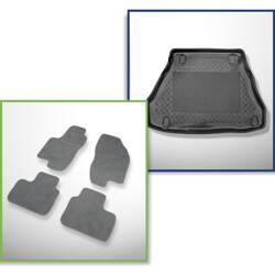 Conjunto: alfombrillas de velour + alfombrilla para maletero para Alfa Romeo 156 I (1997-2003) 4 porte - Standard