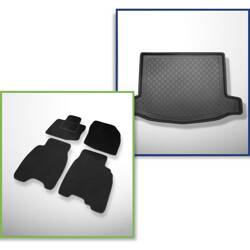 Conjunto: alfombrillas de velour + alfombrilla para maletero para Honda Civic VIII (2006-2011) 5 porte - Guardliner