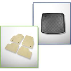 Conjunto: alfombrillas de velour + alfombrilla para maletero para Opel Astra H (2004-08.2010) 5 porte - Guardliner