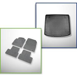 Conjunto: alfombrillas de velour + alfombrilla para maletero para Opel Astra J (08.2010-12.2014) 5 porte - Guardliner