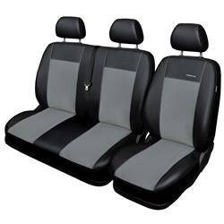 Fundas de asientos hechas a medida para Renault Trafic II Bus (2001-2014) separación 2/1 - Auto-Dekor - Premium - gris