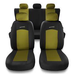 Fundas universales para asientos de coche para Citroen C3 I, II, III (2002-2019) - Auto-Dekor - Sport Line - amarillo