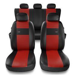 Fundas universales para asientos de coche para Fiat Idea (2004-2012) - Auto-Dekor - X-Line - rojo