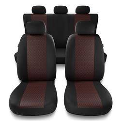 Fundas universales para asientos de coche para Kia Sportage I, II, III, IV  (1994-2019) - Auto-Dekor - Sport Line - rojo rojo