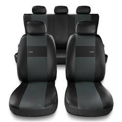 Fundas universales para asientos de coche para Mitsubishi L200 I, II, III, IV, V, VI (1993-....) - Auto-Dekor - X-Line - gris