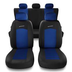 Fundas universales para asientos de coche para Peugeot 306 (1993-2003) - Auto-Dekor - Sport Line - azul