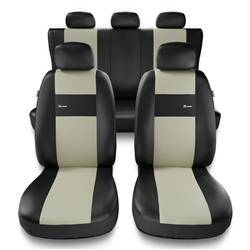 Fundas universales para asientos de coche para Renault Clio II, III, IV (1990-2019) - Auto-Dekor - X-Line - beige