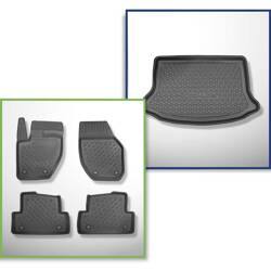 Juego de alfombrilla para maletero y alfombrillas TPE para Volvo V40 II Hatchback (07.2012-07.2019) - Aristar - Cool liner - maletero inferior; sin piso doble en el maletero