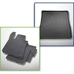 Juego de alfombrilla para maletero y alfombrillas de goma para Peugeot 308 II SW (06.2014-11.2021) - Cool liner - también para modelos con carriles de sujeción