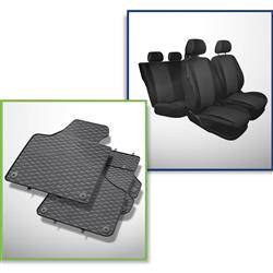 Juego de alfombrillas de goma y fundas de asientos hechas a medida para Audi A3 8P Hatchback, Sportback (2003-2009) - Practic