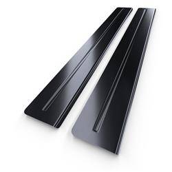 Protectores de acero para umbrales para Chrysler Grand Voyager IV Monovolumen (5 puertas) - (2004-2010) - Croni - Long Line - negro (superficie pulida)