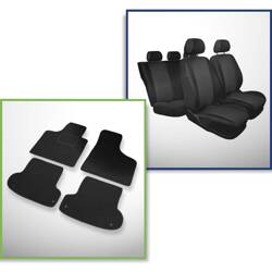 Set: alfombrillas de fieltro + fundas de asientos hechas a medida para Audi A3 8P Hatchback, Sportback (2003-2009) – Practic