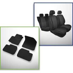 Set: alfombrillas de fieltro + fundas de asientos hechas a medida para Fiat Sedici Crossover (2006-2014) – Practic