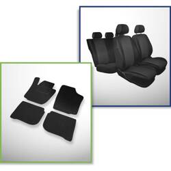 Set: alfombrillas de fieltro + fundas de asientos hechas a medida para Skoda Rapid Liftback, Spaceback (2012-2019) – Practic