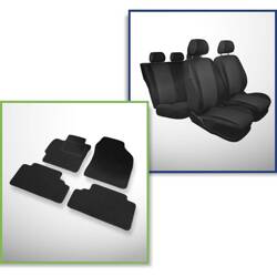 Set: alfombrillas de fieltro + fundas de asientos hechas a medida para Toyota Auris Hatchback (2007-2012) – Practic