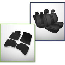 Set: alfombrillas de fieltro + fundas de asientos hechas a medida para Toyota Aygo Hatchback (2005-2014) – Practic