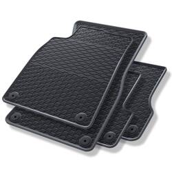 Alfombrillas de goma para Audi A6 C7 (2011-2018) - alfombras para coche - negro - Geyer & Hosaja - 884/4C