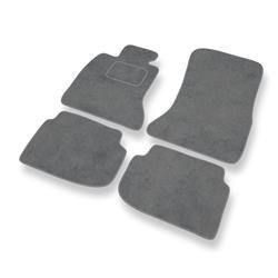 Alfombrillas de velour para BMW 7 V F01/F02 (2008-2015) - alfombras para coche - gris - DGS Autodywan