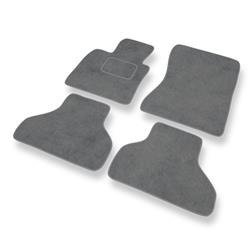 Alfombrillas de velour para BMW X6 I E71 (2008-2014) - alfombras para coche - gris - DGS Autodywan