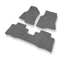 Alfombrillas de velour para Chevrolet Captiva I (2006-2011) - alfombras para coche - gris - DGS Autodywan