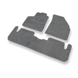 Alfombrillas de velour para Chevrolet Rezzo (2004-2008) - alfombras para coche - gris - DGS Autodywan