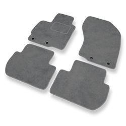 Alfombrillas de velour para Citroen C-Crosser (2007-2012) - alfombras para coche - gris - DGS Autodywan