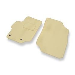 Alfombrillas de velour para Citroen C-Elysee II (2012-....) - alfombras para coche - beige - DGS Autodywan