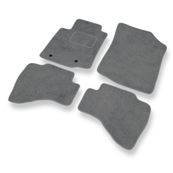 Alfombrillas de velour para Citroen C1 II (2014-2021) - alfombras para coche - gris - DGS Autodywan