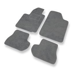 Alfombrillas de velour para Citroen C2 (2003-2010) - alfombras para coche - gris - DGS Autodywan