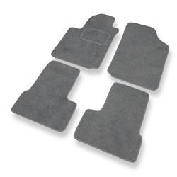 Alfombrillas de velour para Citroen C3 I (2002-2009) - alfombras para coche - gris - DGS Autodywan