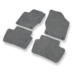 Alfombrillas de velour para Citroen C4 II (2010-2018) - alfombras para coche - gris - DGS Autodywan