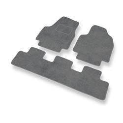 Alfombrillas de velour para Citroen Jumpy I (1995-2007) - alfombras para coche - gris - DGS Autodywan