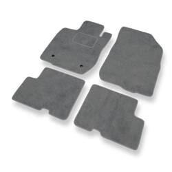 Alfombrillas de velour para Dacia Logan I, II (2004-2020) - alfombras para coche - gris - DGS Autodywan