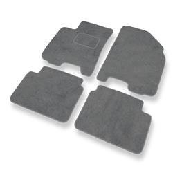 Alfombrillas de velour para Daewoo Kalos (2002-2011) - alfombras para coche - gris - DGS Autodywan