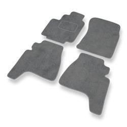 Alfombrillas de velour para Daewoo Musso (1995-2005) - alfombras para coche - gris - DGS Autodywan