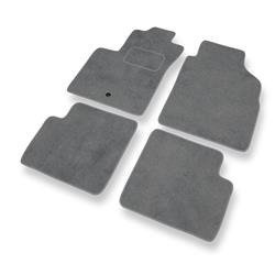 Alfombrillas de velour para Fiat 500 (2007-2012) - alfombras para coche - gris - DGS Autodywan