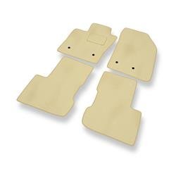 Alfombrillas de velour para Fiat 500X (2015-....) - alfombras para coche - beige - DGS Autodywan