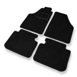 Alfombrillas de velour para Fiat Idea (2003-2012) - alfombras para coche - negro - DGS Autodywan