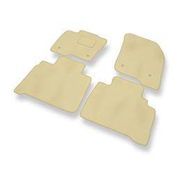 Alfombrillas de velour para Ford S-Max II (2015-....) - alfombras para coche - beige - DGS Autodywan