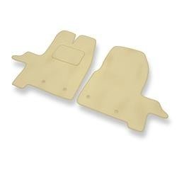 Alfombrillas de velour para Ford Transit Custom (2012-....) - alfombras para coche - beige - DGS Autodywan