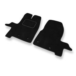 Alfombrillas de velour para Ford Transit Custom (2012-....) - alfombras para coche - negro - DGS Autodywan