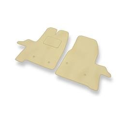 Alfombrillas de velour para Ford Transit VIII (2013-....) - alfombras para coche - beige - DGS Autodywan